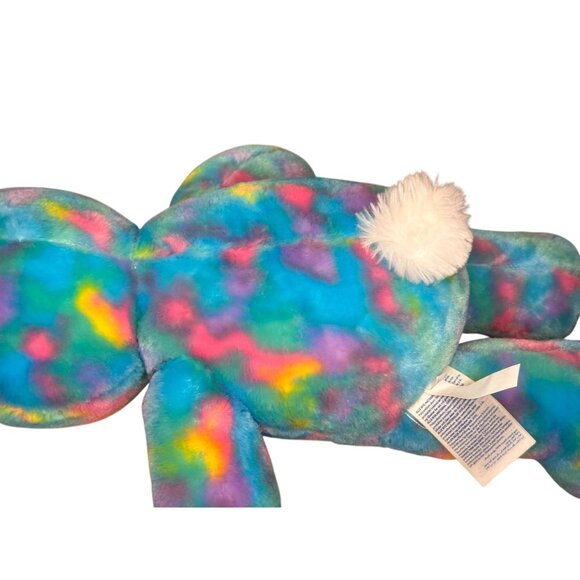 Build a Bear Tie Dye Easter Bunny Plush Satin Ears Stuffed Animal Sewn Eyes 21" - Picture 5 of 15